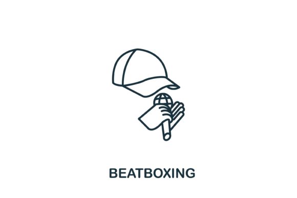 Beatboxing Icon from Hobbies Collection: A Versatile Graphic for Creative Projects