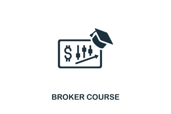 Broker Course Icon: A Versatile Design Element for Modern Web and Educational Platforms