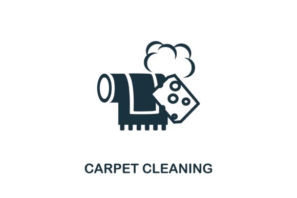 Carpet Cleaning Icon: Simple Design for Versatile Use