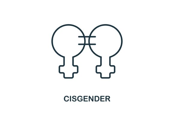Cisgender Icon from LGBT Collection: Practical Integration for Design and Communication Projects