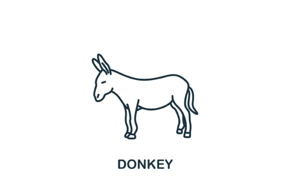 Donkey Icon from Home Animals Collection: A Versatile Design Asset
