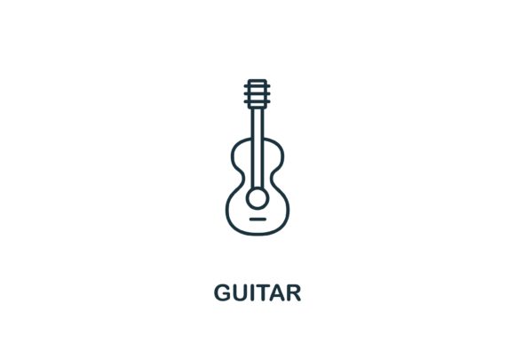 Guitar Icon: A Versatile Music-Inspired Design Asset