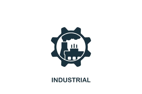 Industrial Icon: Simplifying Design with Versatile Line Element Symbols