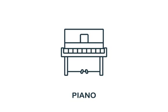 Piano Icon from Music Collection: A Versatile Design Asset
