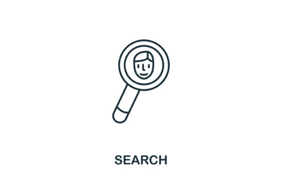 Search Icon from Headhunting Collection: A Versatile Tool for Modern Design