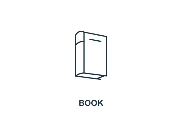 Simple Line Book Icon for Modern Design Projects