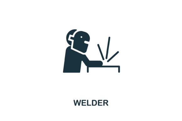 Welder Icon: Simple Design for Manufacturing Visuals